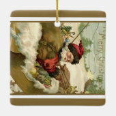 サンタビクトリアンクロースのヴィンテージクリスマス セラミックオーナメント (裏面)