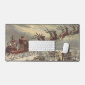 サンタビクトリアンクロースのヴィンテージクリスマス デスクマット (キーボード&マウス)
