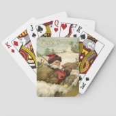 サンタビクトリアンクロースのヴィンテージクリスマス トランプ (裏面)