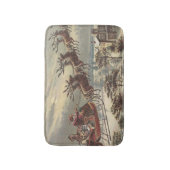 サンタビクトリアンクロースのヴィンテージクリスマス バスマット (正面縦)