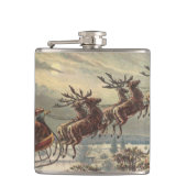 サンタビクトリアンクロースのヴィンテージクリスマス フラスク (正面)