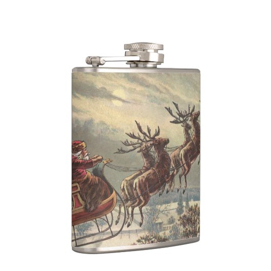 サンタビクトリアンクロースのヴィンテージクリスマス フラスク (右)
