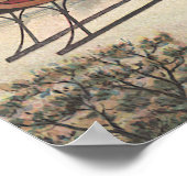 サンタビクトリアンクロースのヴィンテージクリスマス ポスター (角)