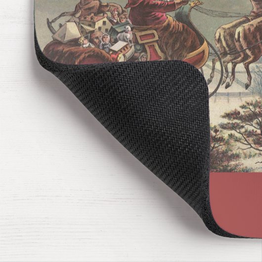 サンタビクトリアンクロースのヴィンテージクリスマス マウスパッド (コーナー)