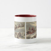 サンタビクトリアンクロースのヴィンテージクリスマス マグカップ (中央)