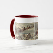 サンタビクトリアンクロースのヴィンテージクリスマス マグカップ (正面左)