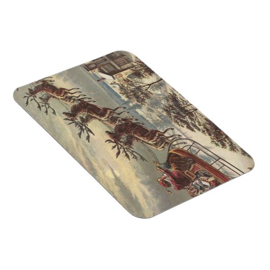 サンタビクトリアンクロースのヴィンテージクリスマス マグネット (右側)