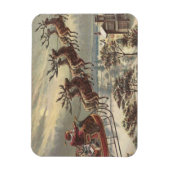 サンタビクトリアンクロースのヴィンテージクリスマス マグネット (縦)