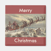 サンタビクトリアンクロースのヴィンテージクリスマス マグネット (正面)