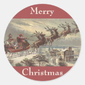 サンタビクトリアンクロースのヴィンテージクリスマス ラウンドシール (正面)
