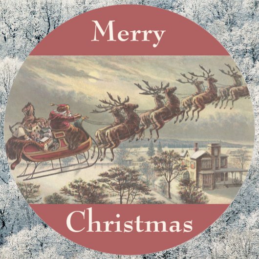 サンタビクトリアンクロースのヴィンテージクリスマス ラウンドシール