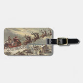 サンタビクトリアンクロースのヴィンテージクリスマス ラゲッジタグ (正面横)