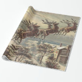 サンタビクトリアンクロースのヴィンテージクリスマス ラッピングペーパー (アンロールド)