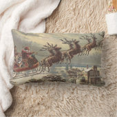 サンタビクトリアンクロースのヴィンテージクリスマス ランバークッション (ブランケット)