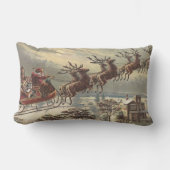 サンタビクトリアンクロースのヴィンテージクリスマス ランバークッション (正面)