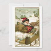 サンタビクトリアンクロースのヴィンテージクリスマス 招待状 (正面)