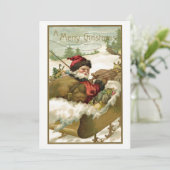 サンタビクトリアンクロースのヴィンテージクリスマス 招待状 (スタンド正面)