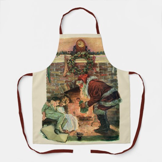 サンタビクトリアンクロースの子供 エプロン (正面)