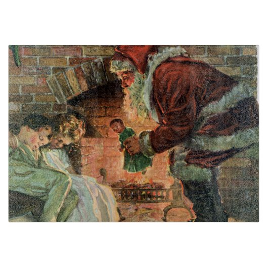 サンタビクトリアンクロースの子供 カッティングボード (正面)