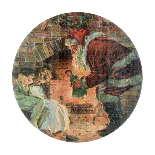 サンタビクトリアンクロースの子供 カッティングボード (正面)