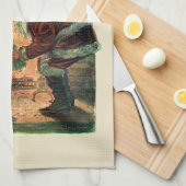 サンタビクトリアンクロースの子供 キッチンタオル (四つ折り)