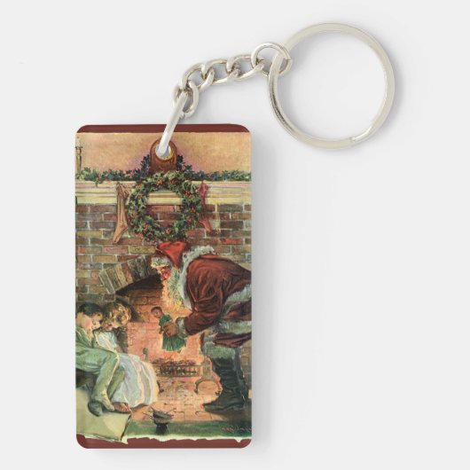 サンタビクトリアンクロースの子供 キーホルダー (裏面)