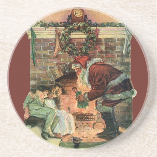 サンタビクトリアンクロースの子供 コースター (正面)