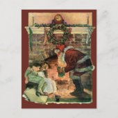 サンタビクトリアンクロースの子供 シーズンポストカード (正面)