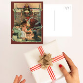 サンタビクトリアンクロースの子供 シーズンポストカード