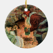 サンタビクトリアンクロースの子供 セラミックオーナメント (裏面)