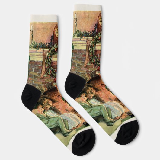 サンタビクトリアンクロースの子供 ソックス (右)