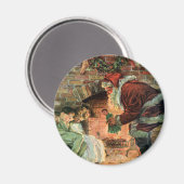 サンタビクトリアンクロースの子供 マグネット (正面/裏面)