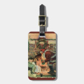 サンタビクトリアンクロースの子供 ラゲッジタグ (正面縦)