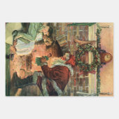 サンタビクトリアンクロースの子供 ラッピングペーパーシート (正面)