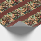 サンタビクトリアンクロースの子供 ラッピングペーパー (角)