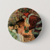 サンタビクトリアンクロースの子供 缶バッジ (正面)