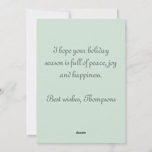 サンタビクトリアンクロースクリスマスブきらめくライト シーズンカード (裏面)