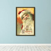 サンタビクトリアンクロースポートレート キャンバスプリント (インサイチュ (ウッドフロア))