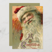 サンタビクトリアンクロースポートレート 招待状 (正面/裏面)