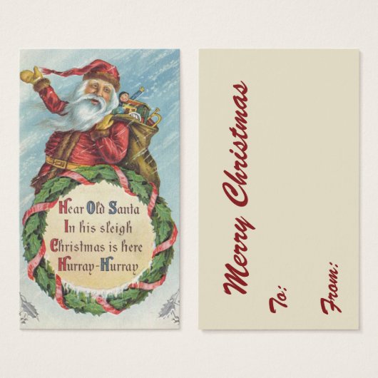 サンタビクトリアンクロースリース (正面&裏面)