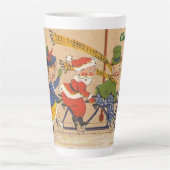 サンタビクトリアンクロース自転車 カフェラテマグ (正面)