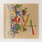 サンタビクトリアンクロース自転車 ジグソーパズル (横)