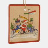 サンタビクトリアンクロース自転車 セラミックオーナメント (右)