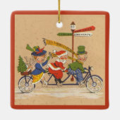 サンタビクトリアンクロース自転車 セラミックオーナメント (裏面)