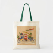 サンタビクトリアンクロース自転車 トートバッグ (正面)