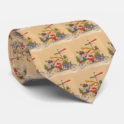 サンタビクトリアンクロース自転車 ネクタイ (ロール)