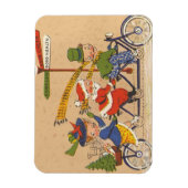 サンタビクトリアンクロース自転車 マグネット (縦)