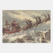 サンタビクトリアンクロース ラッピングペーパーシート (正面3)