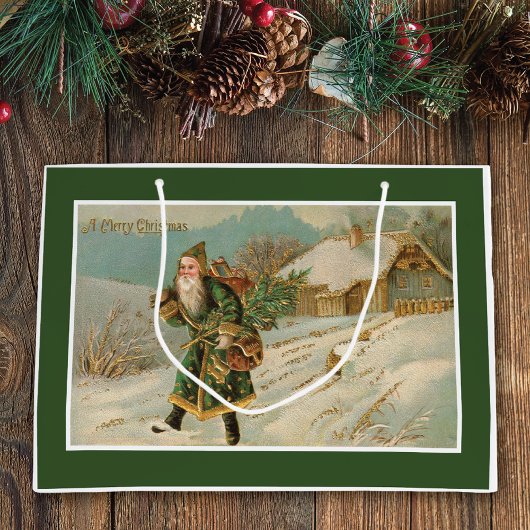 サンタビクトリアンクロース ラージペーパーバッグ