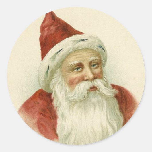 サンタビクトリアンステッカー ラウンドシール (正面)